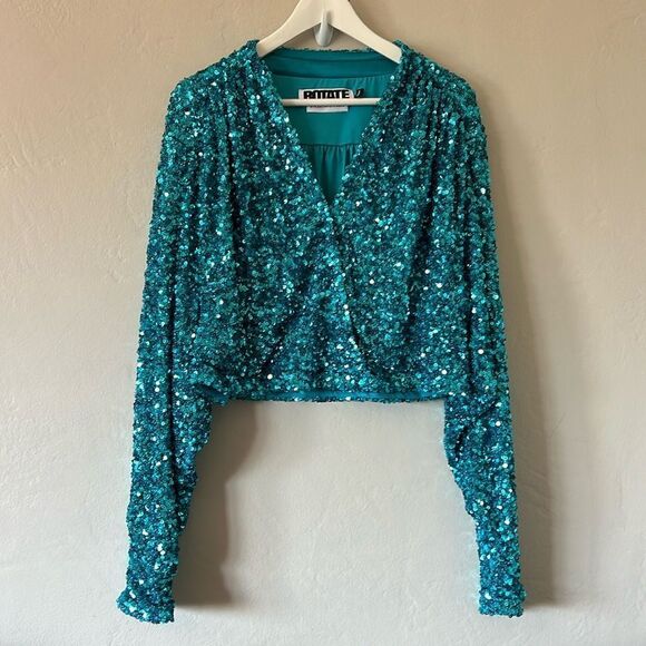 ROTATE BIRGER CHRISTENSEN Aurelia sequin-embellished blouse - Picture 1 of 12